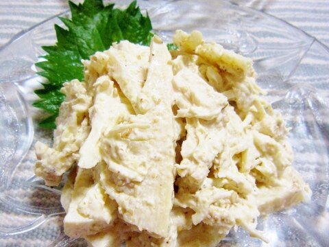 たけのこチキンのマヨごま和え【電子レンジで簡単】